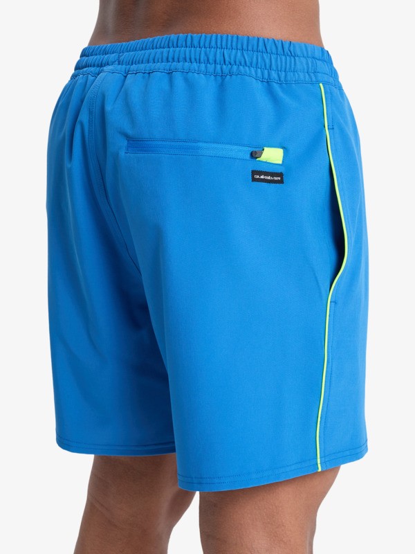 Stretch Piped Volley 16" - Swim Shorts for Men  EQYJV04211