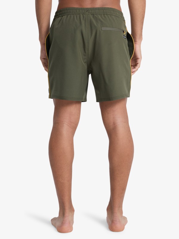 Stretch Piped Volley 16" - Swim Shorts for Men  EQYJV04211