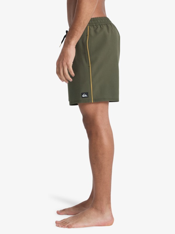 Stretch Piped Volley 16" - Swim Shorts for Men  EQYJV04211