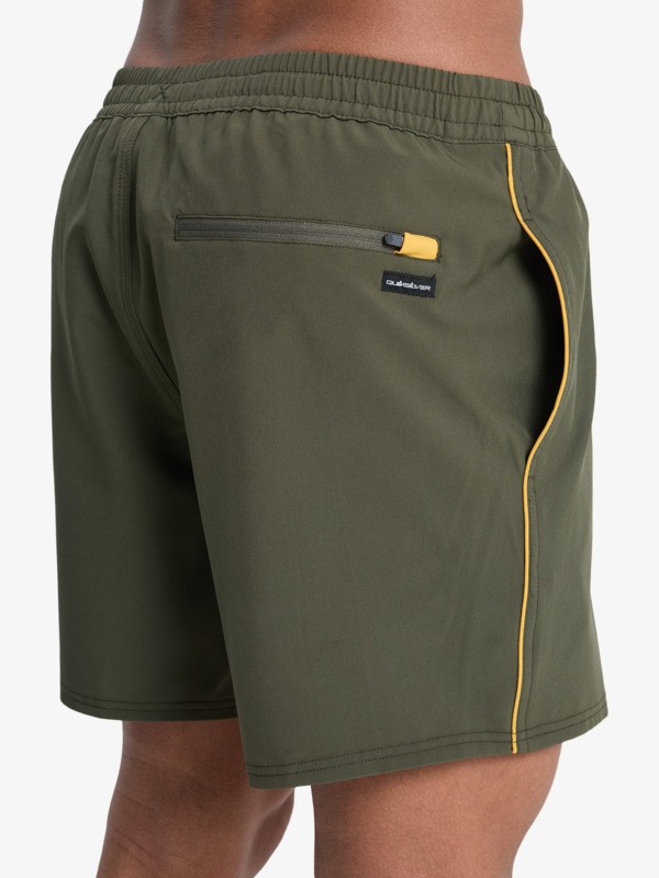 Stretch Piped Volley 16" - Swim Shorts for Men  EQYJV04211