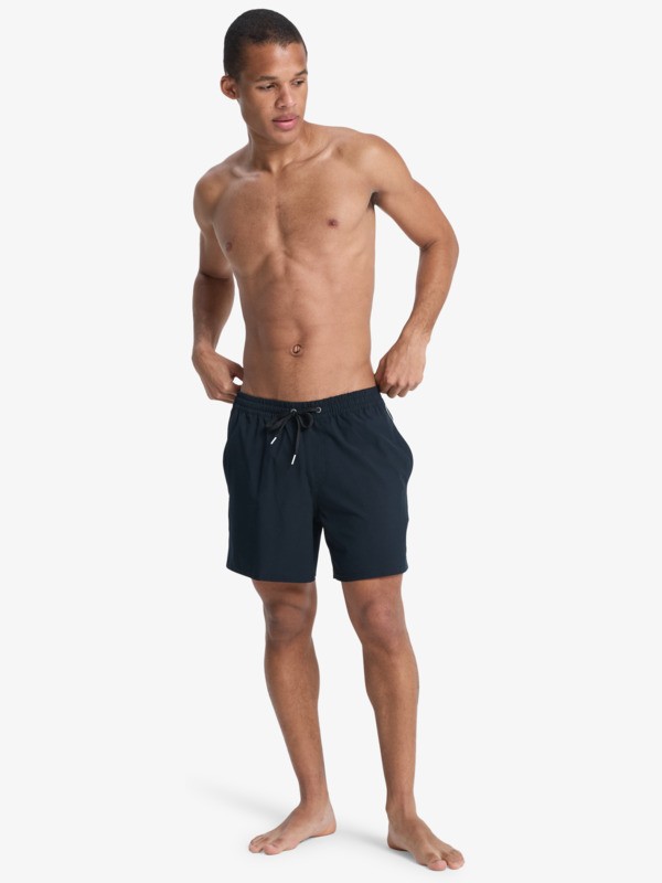 Stretch Piped Volley 16" - Swim Shorts for Men  EQYJV04211