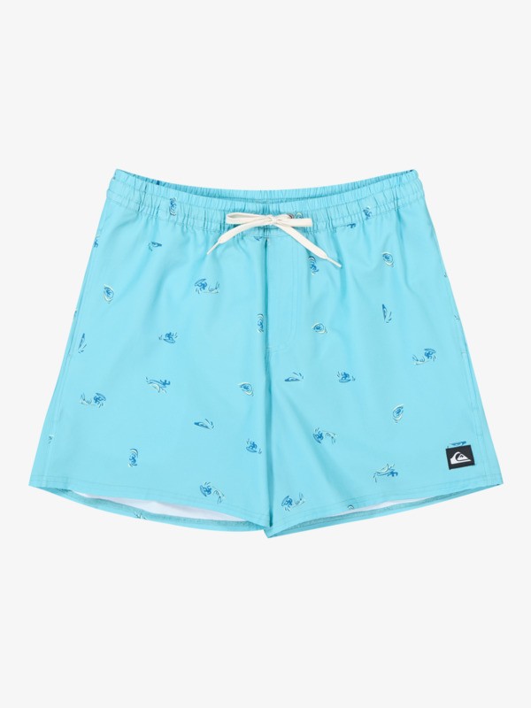 Stretch Printed Volley 16" - Swim Shorts for Men  EQYJV04217