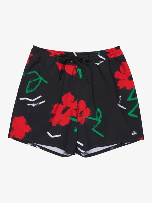 Stretch Printed Volley 16" - Swim Shorts for Men  EQYJV04217