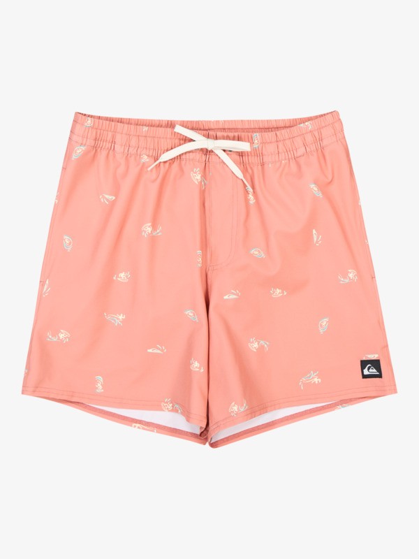 Stretch Printed Volley 16" - Swim Shorts for Men  EQYJV04217