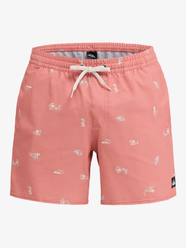 Stretch Printed Volley 16" - Swim Shorts for Men  EQYJV04217