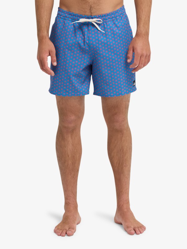 Stretch Printed Volley 16" - Swim Shorts for Men  EQYJV04217
