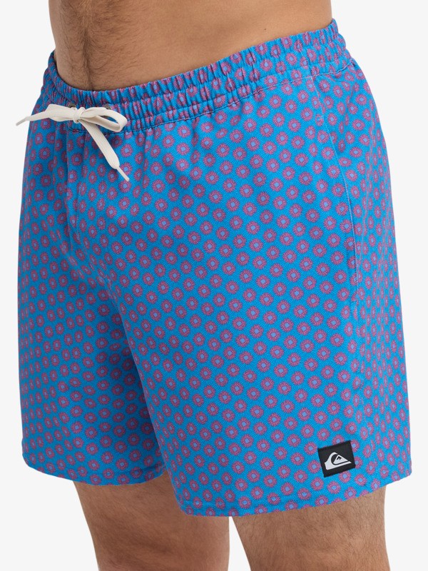 Stretch Printed Volley 16" - Swim Shorts for Men  EQYJV04217