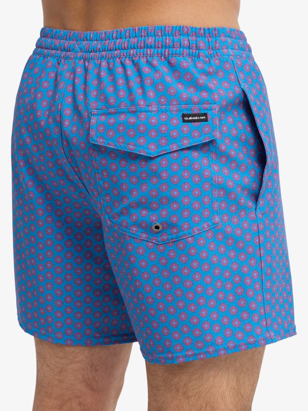 Stretch Printed Volley 16" - Swim Shorts for Men  EQYJV04217