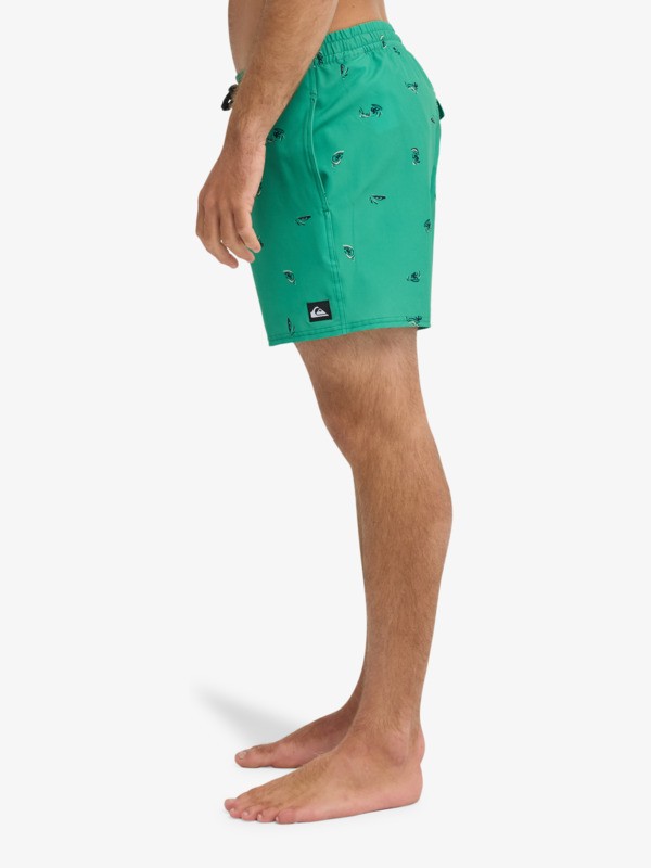 Stretch Printed Volley 16" - Swim Shorts for Men  EQYJV04217