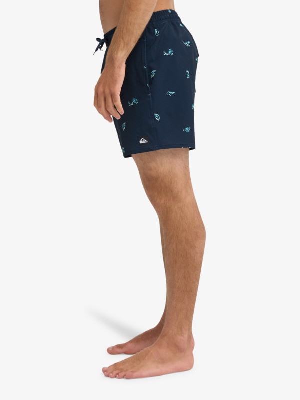 Stretch Printed Volley 16" - Swim Shorts for Men  EQYJV04217