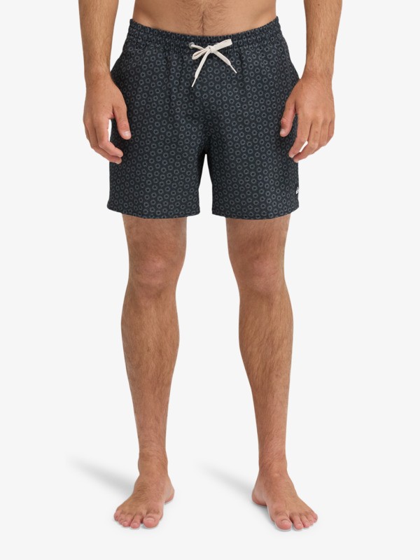 Stretch Printed Volley 16" - Swim Shorts for Men  EQYJV04217