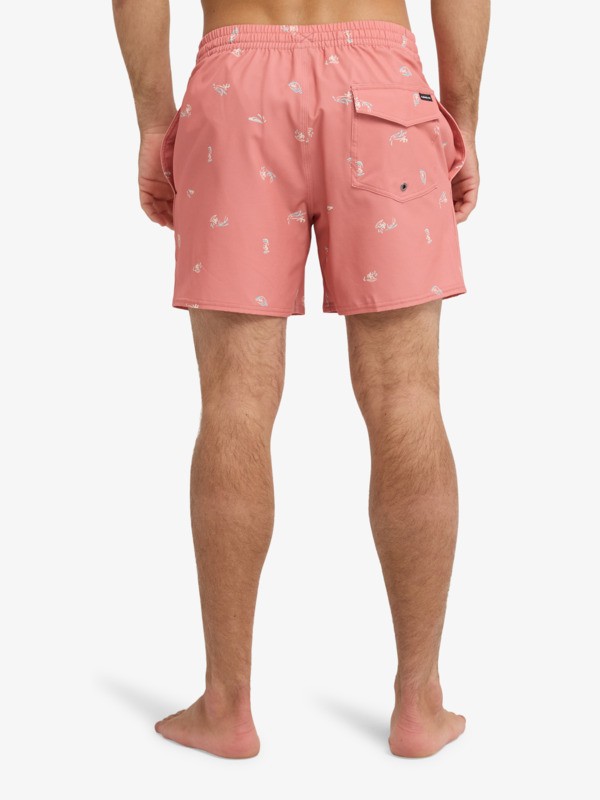 Stretch Printed Volley 16" - Swim Shorts for Men  EQYJV04217