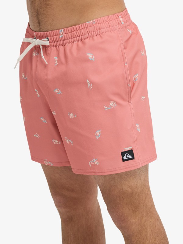 Stretch Printed Volley 16" - Swim Shorts for Men  EQYJV04217