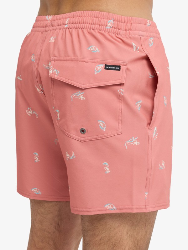 Stretch Printed Volley 16" - Swim Shorts for Men  EQYJV04217