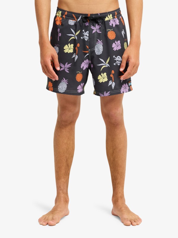 One Piece Printed 16" - Swim Shorts for Men  EQYJV04260