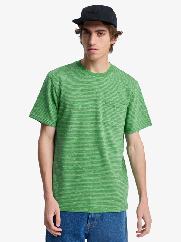 Lopaz Striped Pocket - Short Sleeve T-Shirt for Men  EQYKT04414