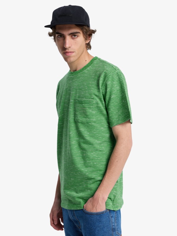 Lopaz Striped Pocket - Short Sleeve T-Shirt for Men  EQYKT04414