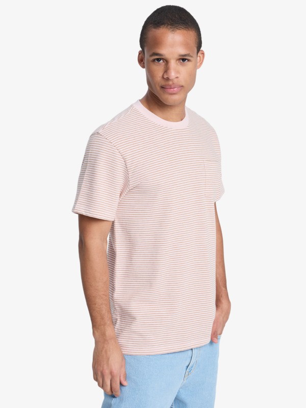 Lopaz Striped Pocket - Short Sleeve T-Shirt for Men  EQYKT04414
