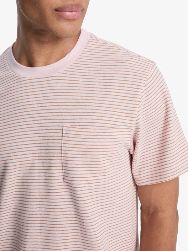 Lopaz Striped Pocket - Short Sleeve T-Shirt for Men  EQYKT04414