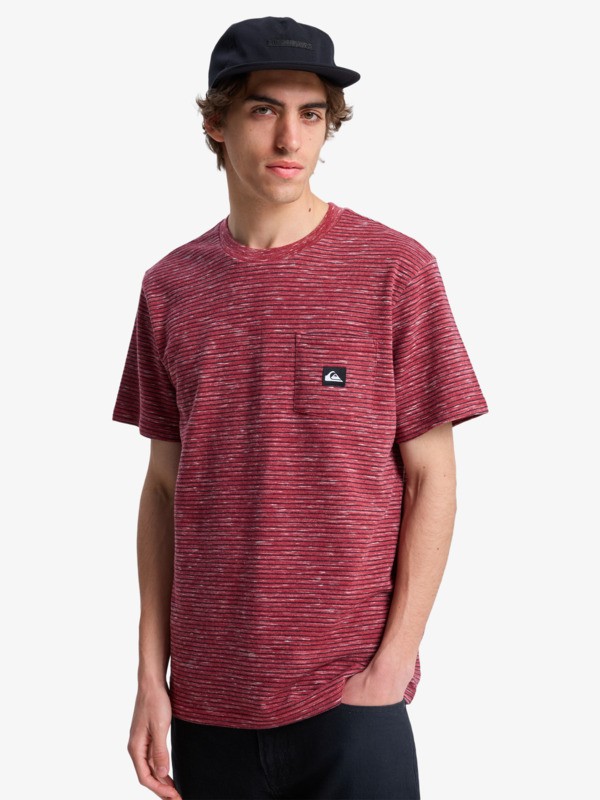 Lopaz Striped Pocket - Short Sleeve T-Shirt for Men  EQYKT04414