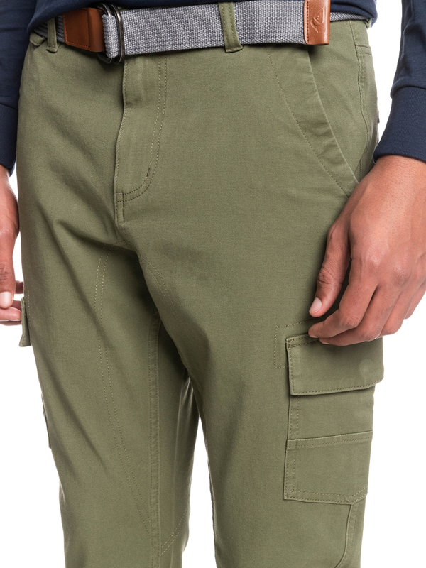 Cuffed Cargo - Tapered Cargo Trousers for Men EQYNP03257