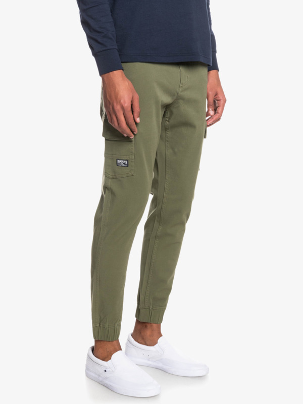 Cuffed Cargo - Tapered Cargo Trousers for Men EQYNP03257