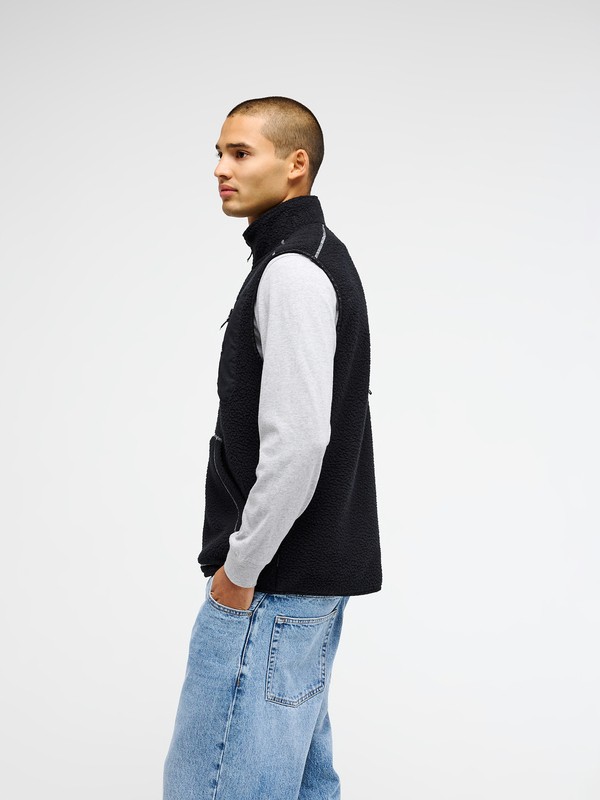 Clean Coast Gilet - Men's Black Gilet Full Zip Fleece | Quiksilver