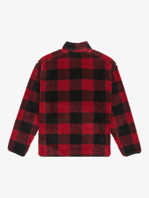 Mercury Woodlands Sherpa - Half Zip Sherpa Check Jacket for Men  EQYPF03070