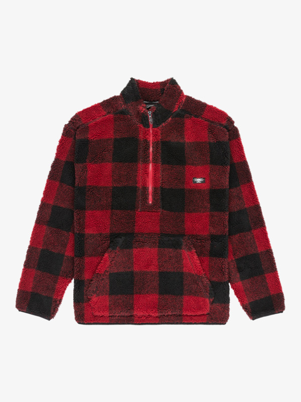 Mercury Woodlands Sherpa - Half Zip Sherpa Check Jacket for Men  EQYPF03070