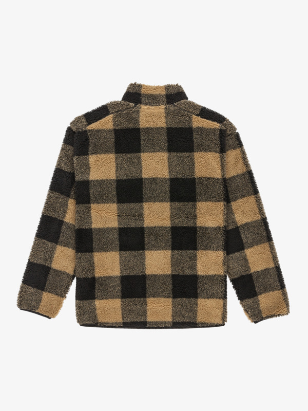 Mercury Woodlands Sherpa - Half Zip Sherpa Check Jacket for Men  EQYPF03070