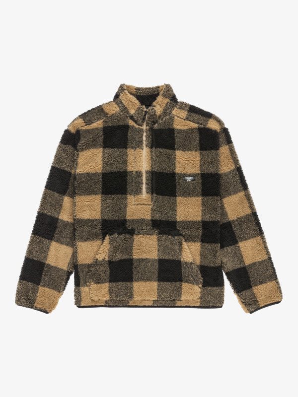 Mercury Woodlands Sherpa - Half Zip Sherpa Check Jacket for Men  EQYPF03070