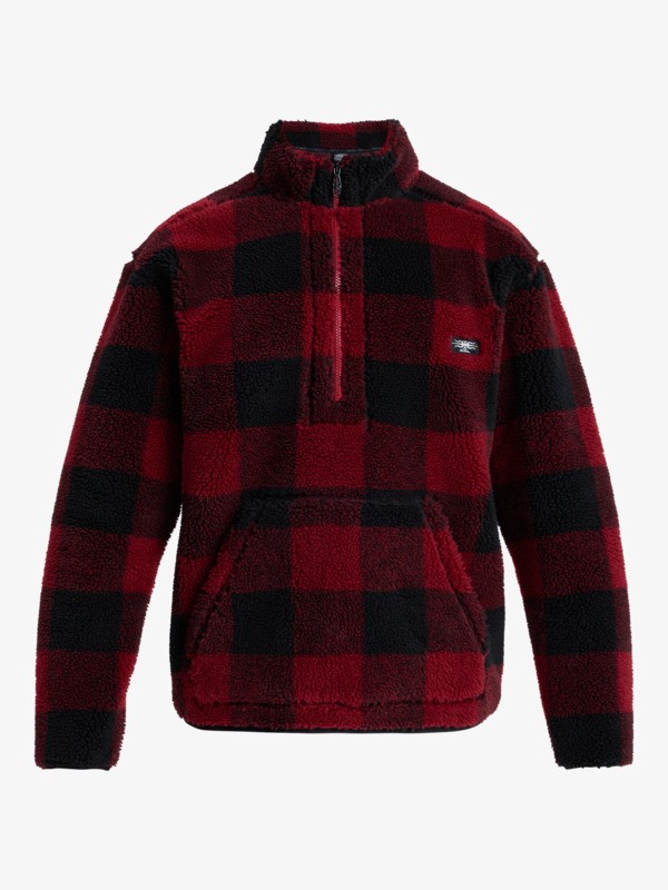 Mercury Woodlands Sherpa - Half Zip Sherpa Check Jacket for Men  EQYPF03070