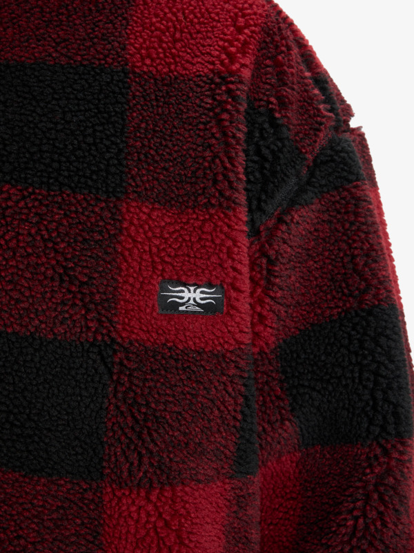 Mercury Woodlands Sherpa - Half Zip Sherpa Check Jacket for Men  EQYPF03070