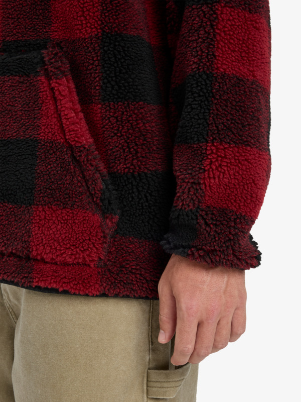 Mercury Woodlands Sherpa - Half Zip Sherpa Check Jacket for Men  EQYPF03070