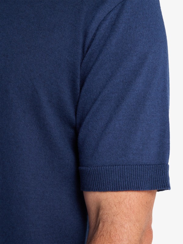 Diamond Polo Ss - Short Sleeve Knitted Polo for Men  EQYSW03335