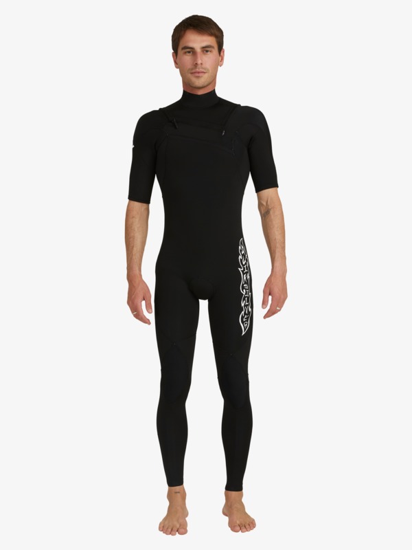 2/2mm Highline Ltd Monochrome - Short Sleeve Chest Zip Springsuit for Men  EQYW303010