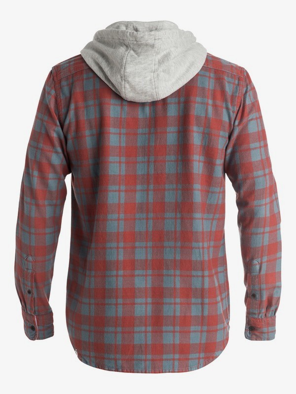 Snap Up Flannel - Long Sleeve Hooded Shirt EQYWT03376