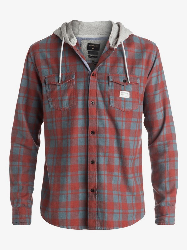 Snap Up Flannel - Long Sleeve Hooded Shirt EQYWT03376