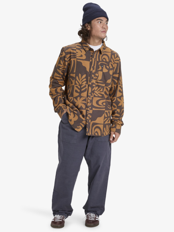Motherfly Printed - Long Sleeve Shirt for Men  EQYWT04653
