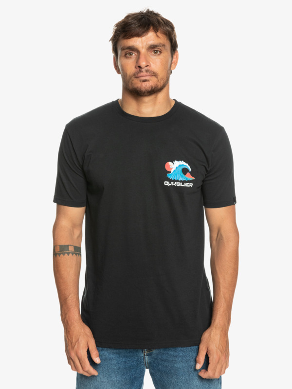 Neverless Maglietta Uomo Surf California – Cotone Morbido, Vestibilità Slim, Stampa Originale Con Palme (Taglia L)