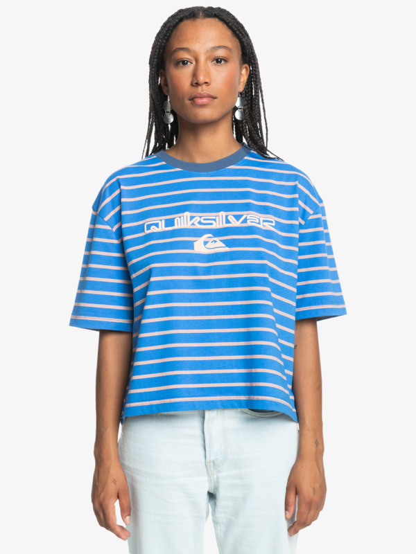 UNI Stripe And Arts - Short Sleeves T-shirt for Women  EQYZT07902