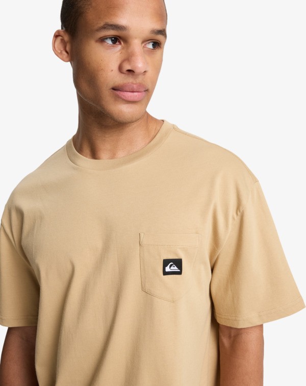 quiksilver, Salt Water Pocket - Short Sleeve T-Shirt for Men, KHAKI (cjz0) Salt Water Pocket - Short Sleeve T-Shirt for Men  EQYZT08205