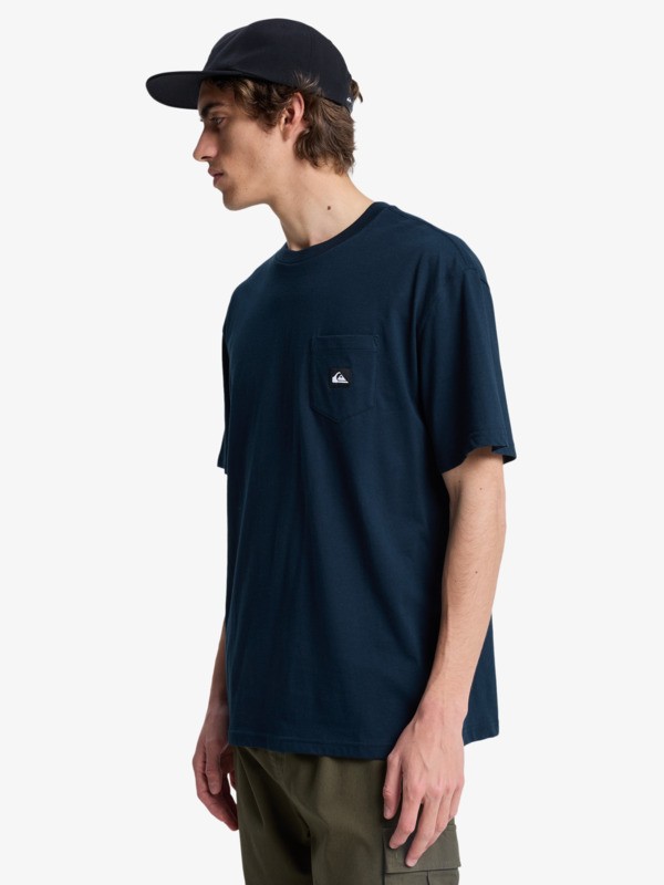 quiksilver, Salt Water Pocket - Short Sleeve T-Shirt for Men, DARK NAVY (ktp0) Salt Water Pocket - Short Sleeve T-Shirt for Men  EQYZT08205