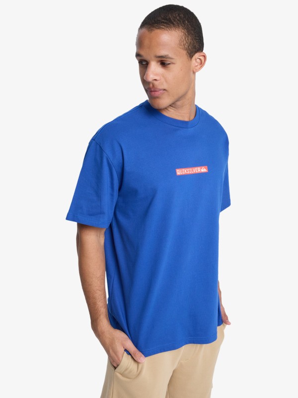 quiksilver, Dna Clicker - T-shirt de manga curta para homem, MONACO BLUE (byc0) Dna Clicker - Short Sleeve T-Shirt for Men  EQYZT08207