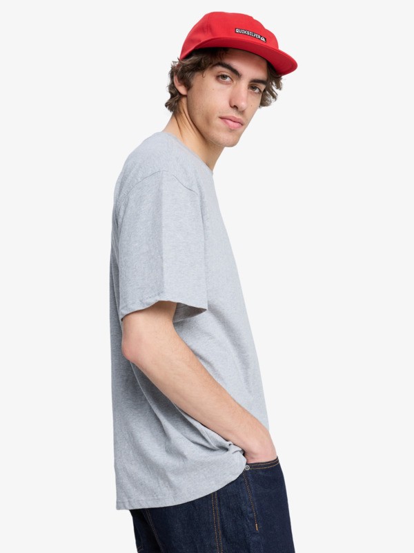 quiksilver, Dna Clicker - T-shirt de manga curta para homem, LIGHT GREY HEATHER (sjsh) Dna Clicker - Short Sleeve T-Shirt for Men  EQYZT08207