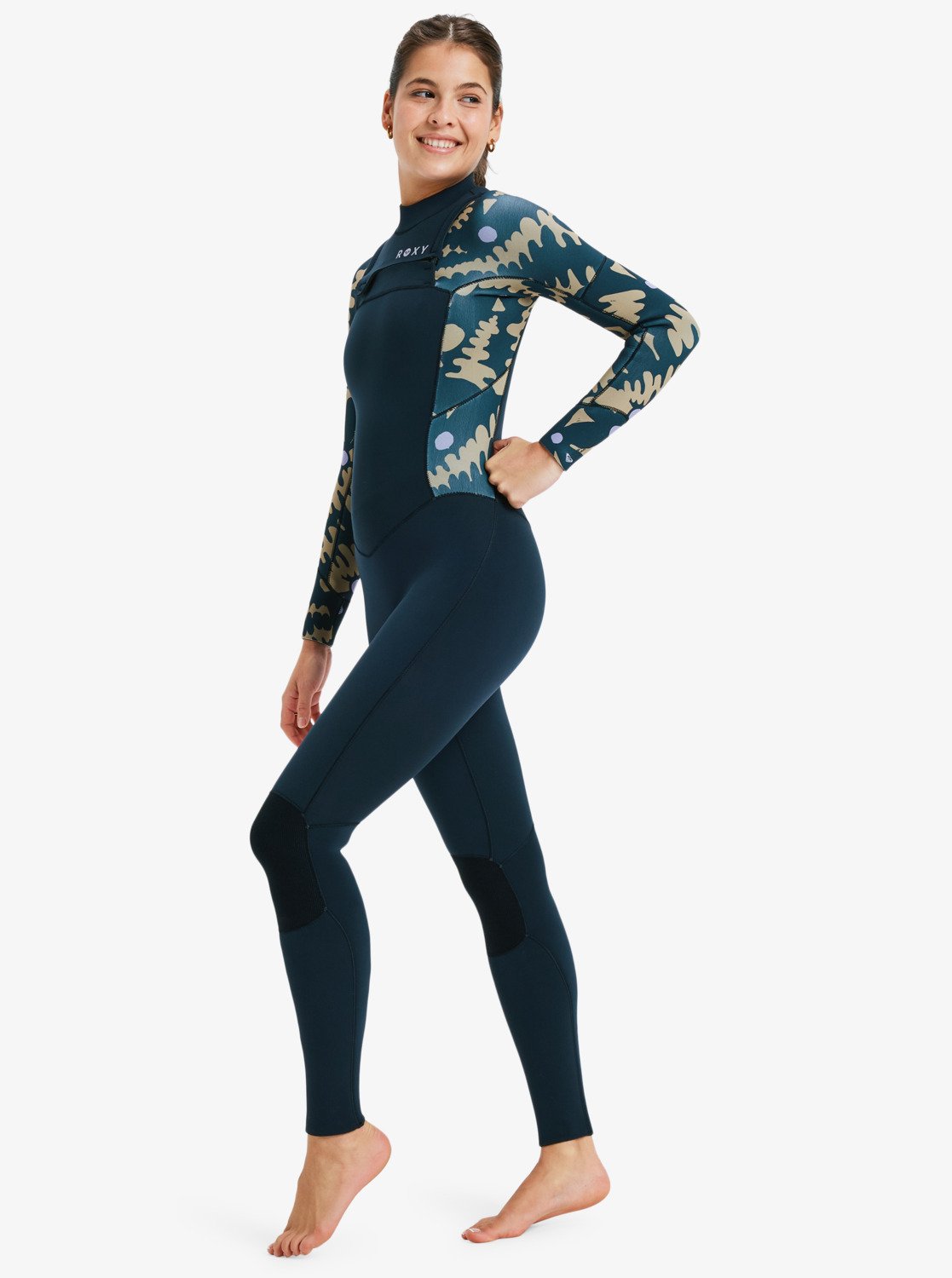 4/3 Swell Natural - Women's Black Chest Zip Wetsuit | Roxy