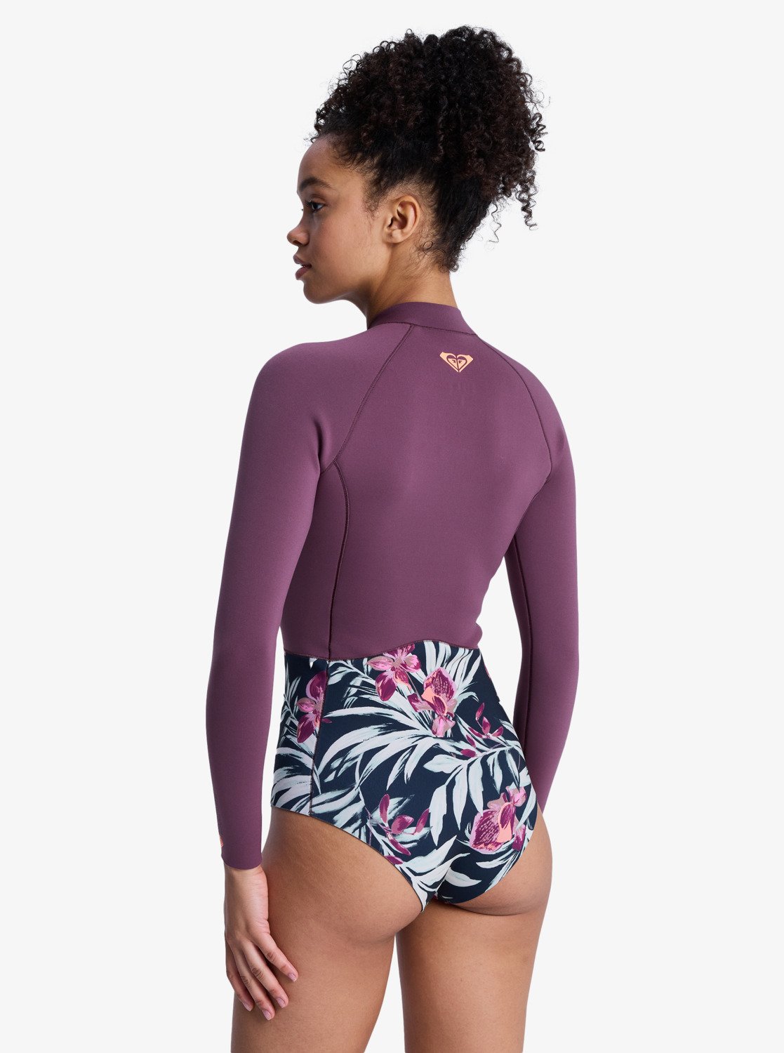 1mm Swell Natural - Women's Purple Long Sleeve Front Zip