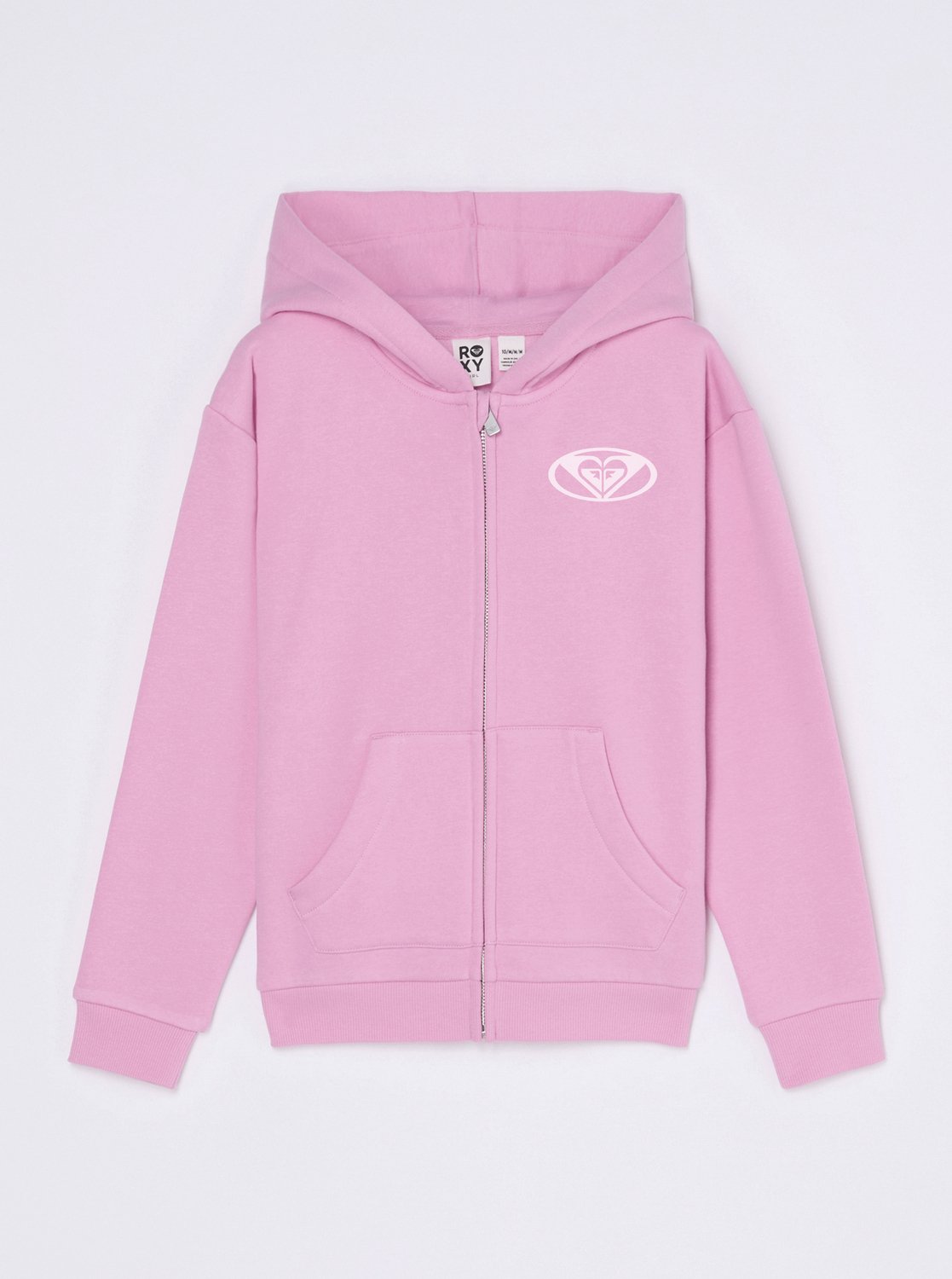 Surf Feeling Brushed - Girls 4-16's Pink Zip-Up Hoodie | Roxy