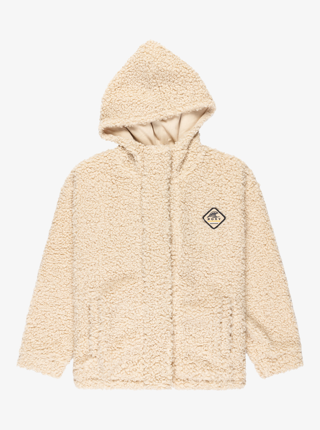 Gonna Be A Flame - Girls 4 - 16's Beige Hooded Jacket | Roxy