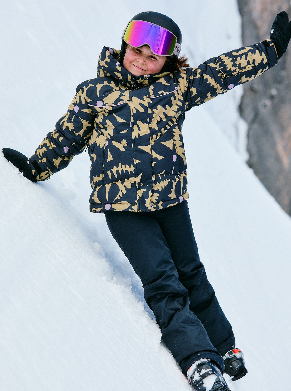 Askamoon - Girls 8-16's Beige Technical Snow Jacket | Roxy